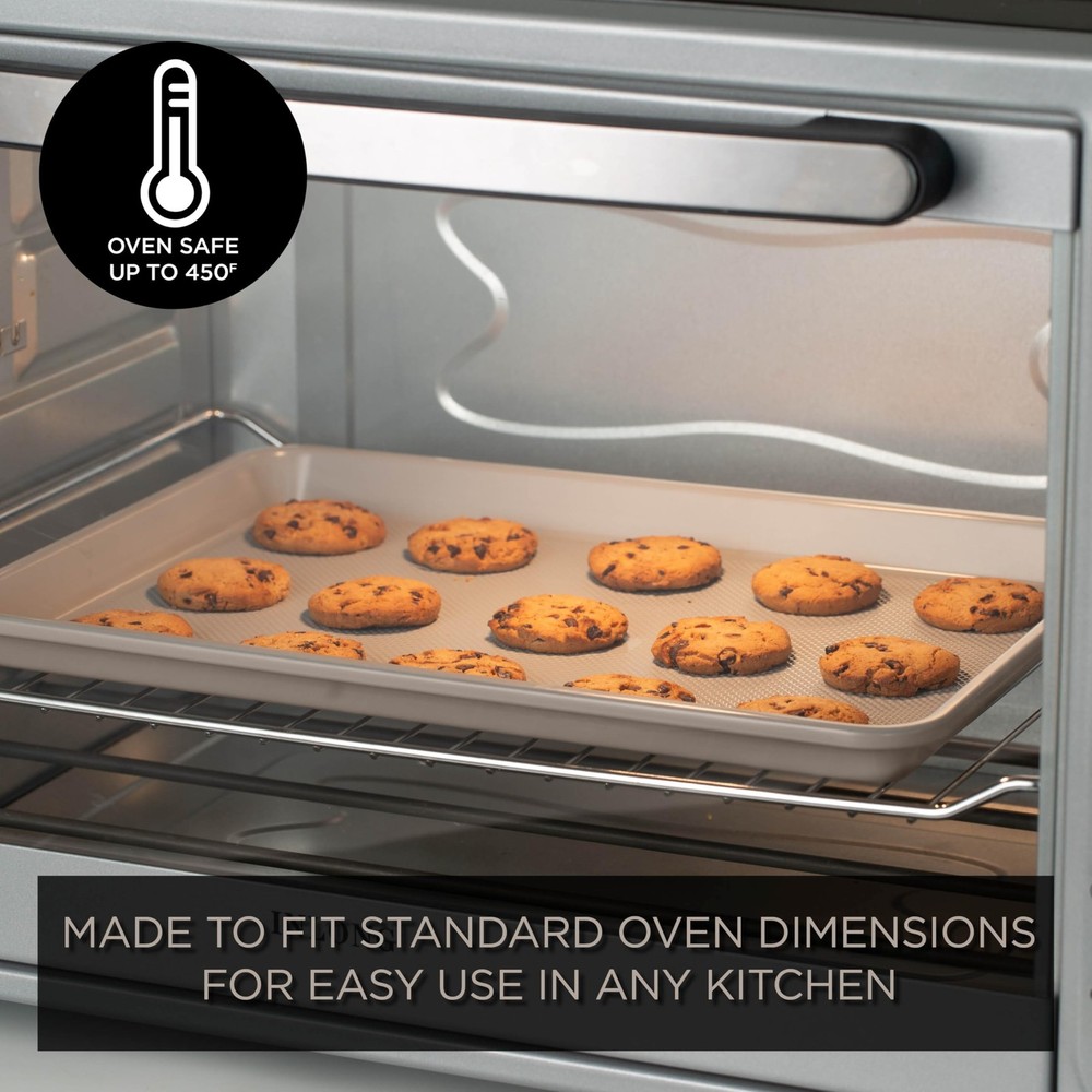 Country Kitchen Nonstick Stackable Bakeware Set - Durable, Easy 6 Pcs, Taupe