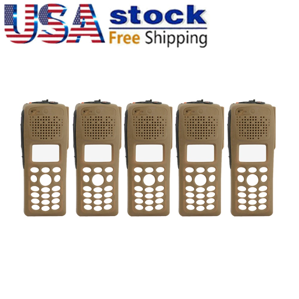 5Pack Brown Repair Front Cover Case Housing for XTS2500 Model 3 Portable Radio