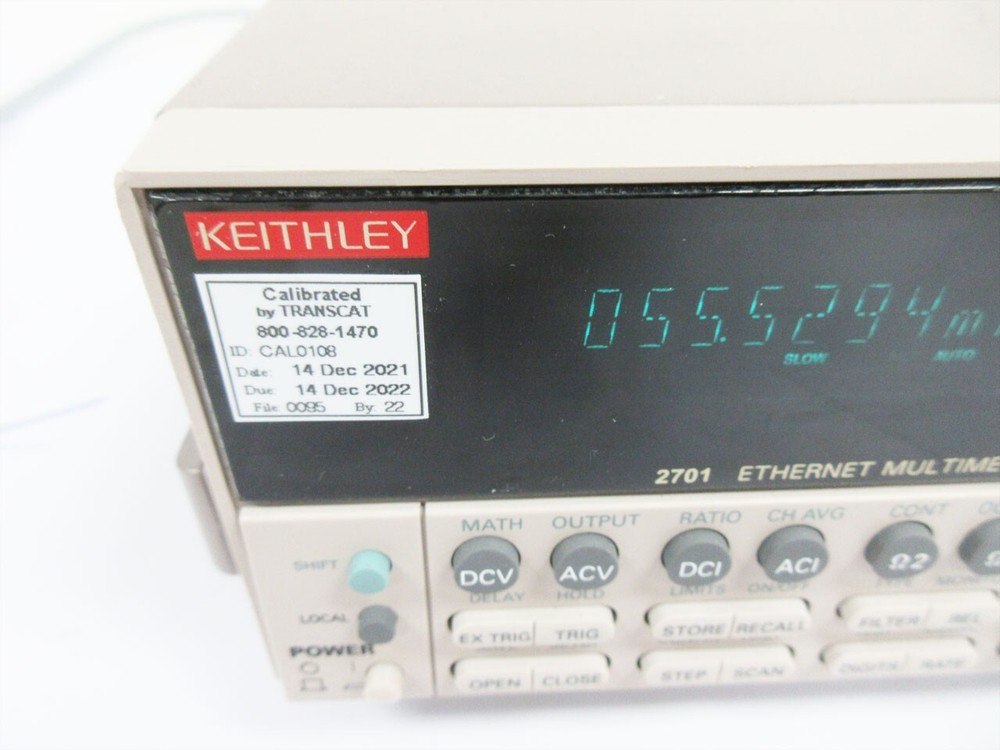 KEITHLEY 2701 ETHERNET-BASED DMM / DATA ACQUISITION SYSTEM - NO MODULE