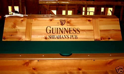 New Custom Guinness Pool Table Light & Cue Rack Combo!