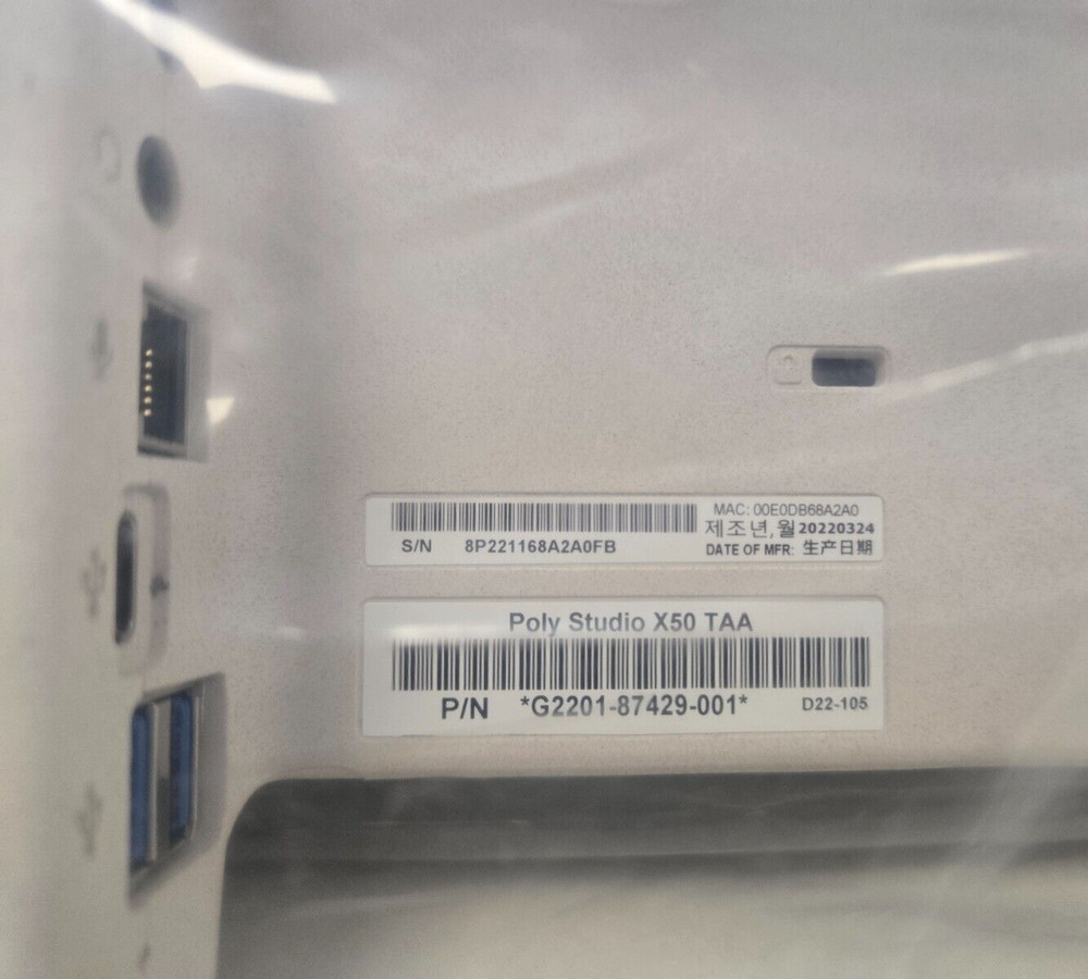 Polycom Poly Studio X50 (P017) Video Conferencing System Bar for Group Meetings