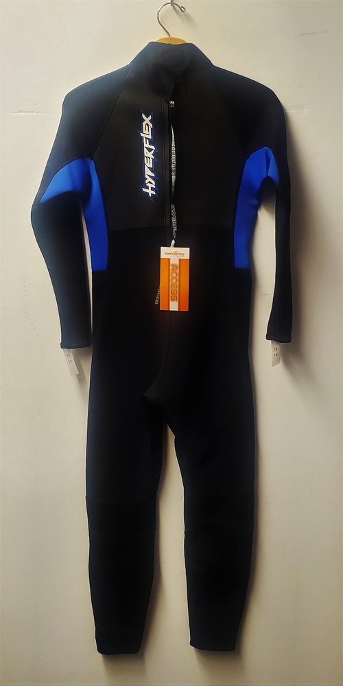 HYPERFLEX Juniors' 3/2 ACCESS BZ Wetsuit - Black/Blue - Size 16 - NWT