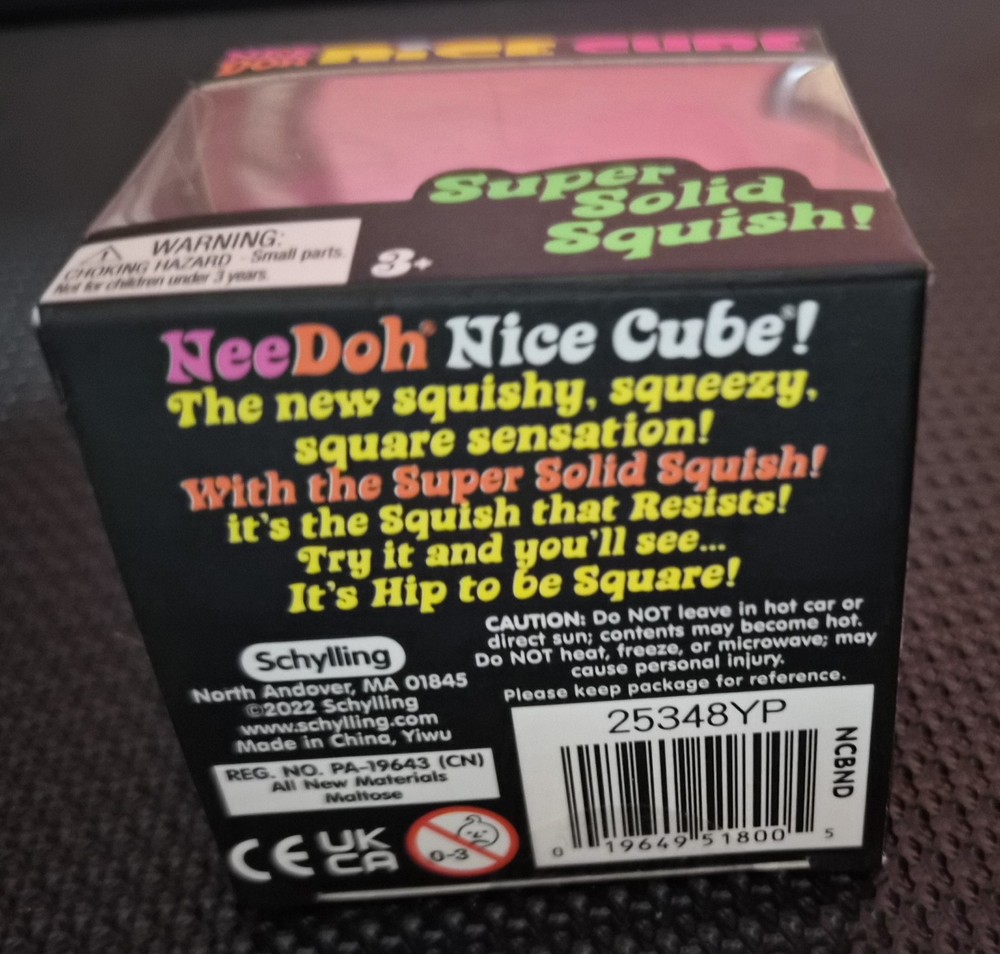 SCHYLLING NEEDOH NICE CUBE 2.25 INCH SUPER SOLID SQUISH PINK NIB