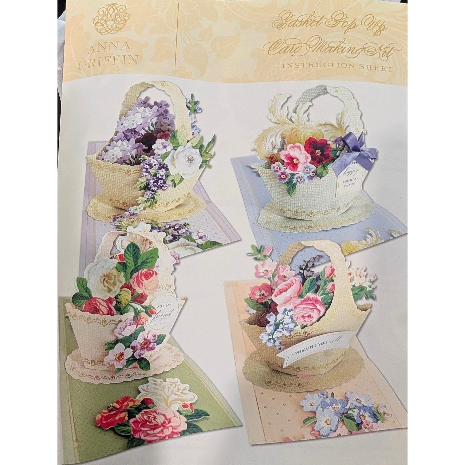 Anna Griffin BASKET Pop Up Card Making Kit for EASTER - 20 Cards HTF! (289-290)