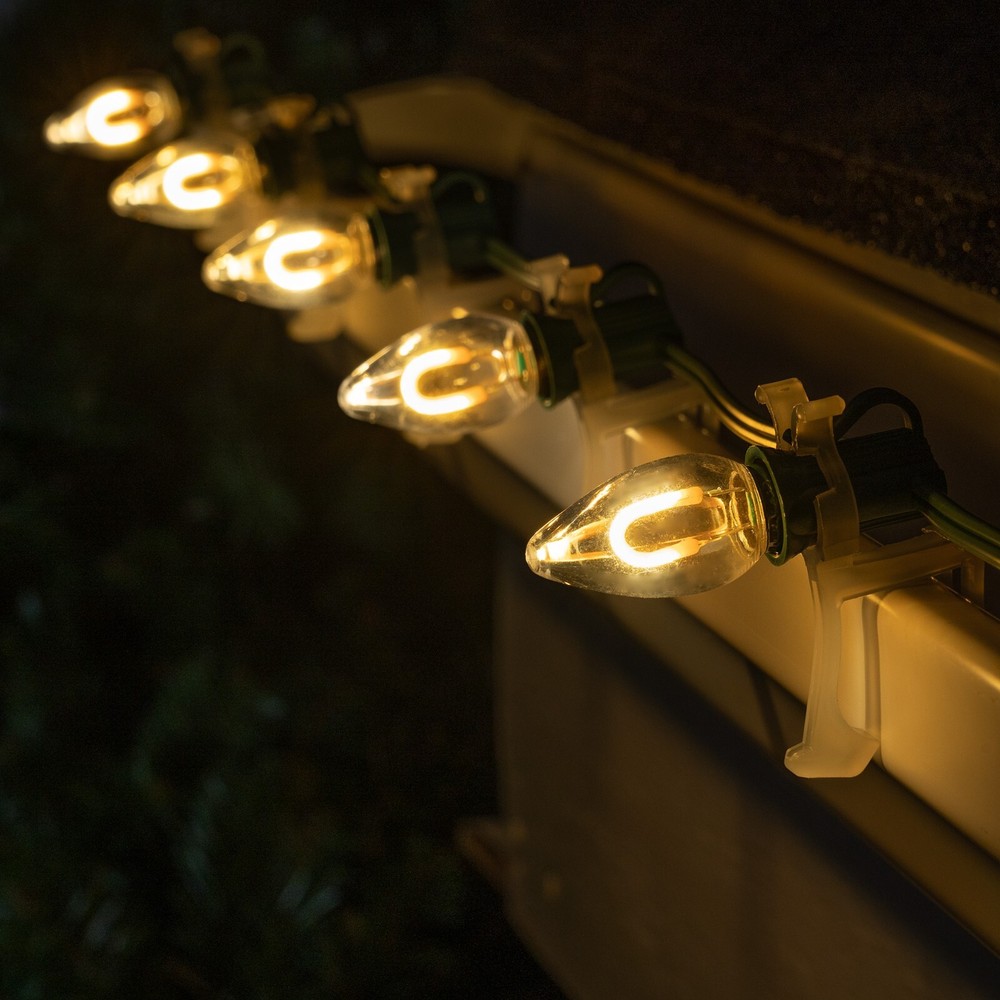 FlexFilament C7 LED Shatterproof Vintage Edison Christmas String Lights