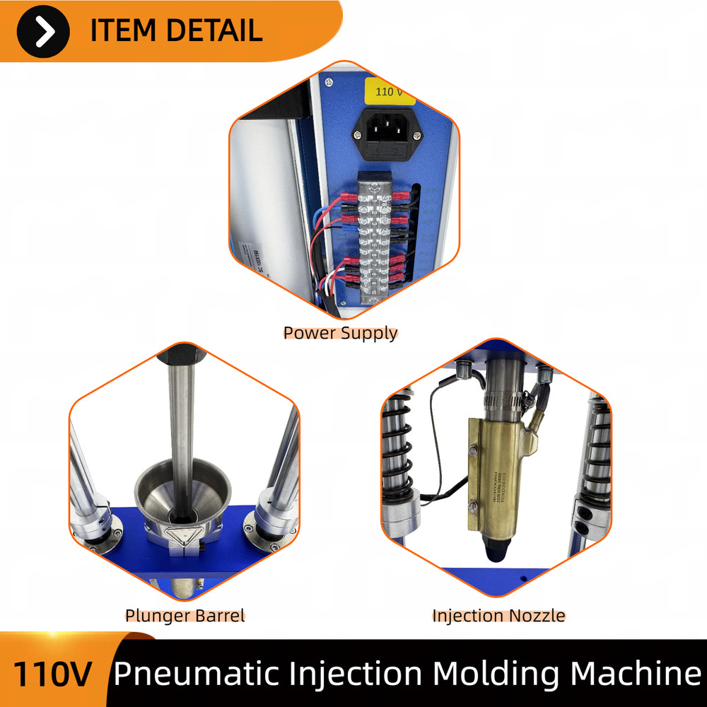 Lab Pneumatic Benchtop Injection Molding Machine 110V for Plastic Prototyping
