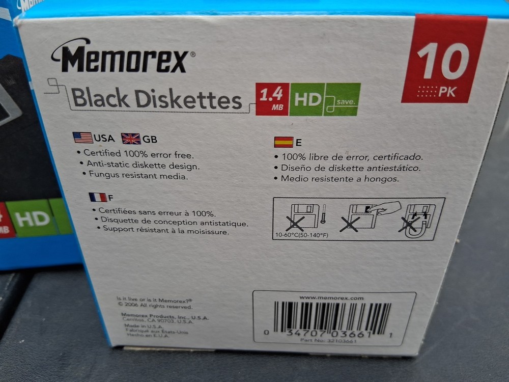 20 Memorex Black Diskettes