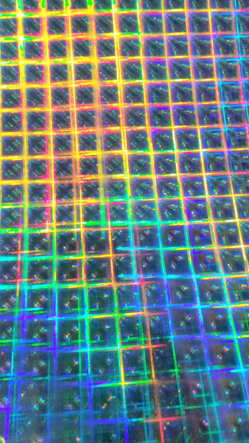 Silver Plaid Pattern Holographic Diffractive Sign Vinyl 24" x 10 ft Roll