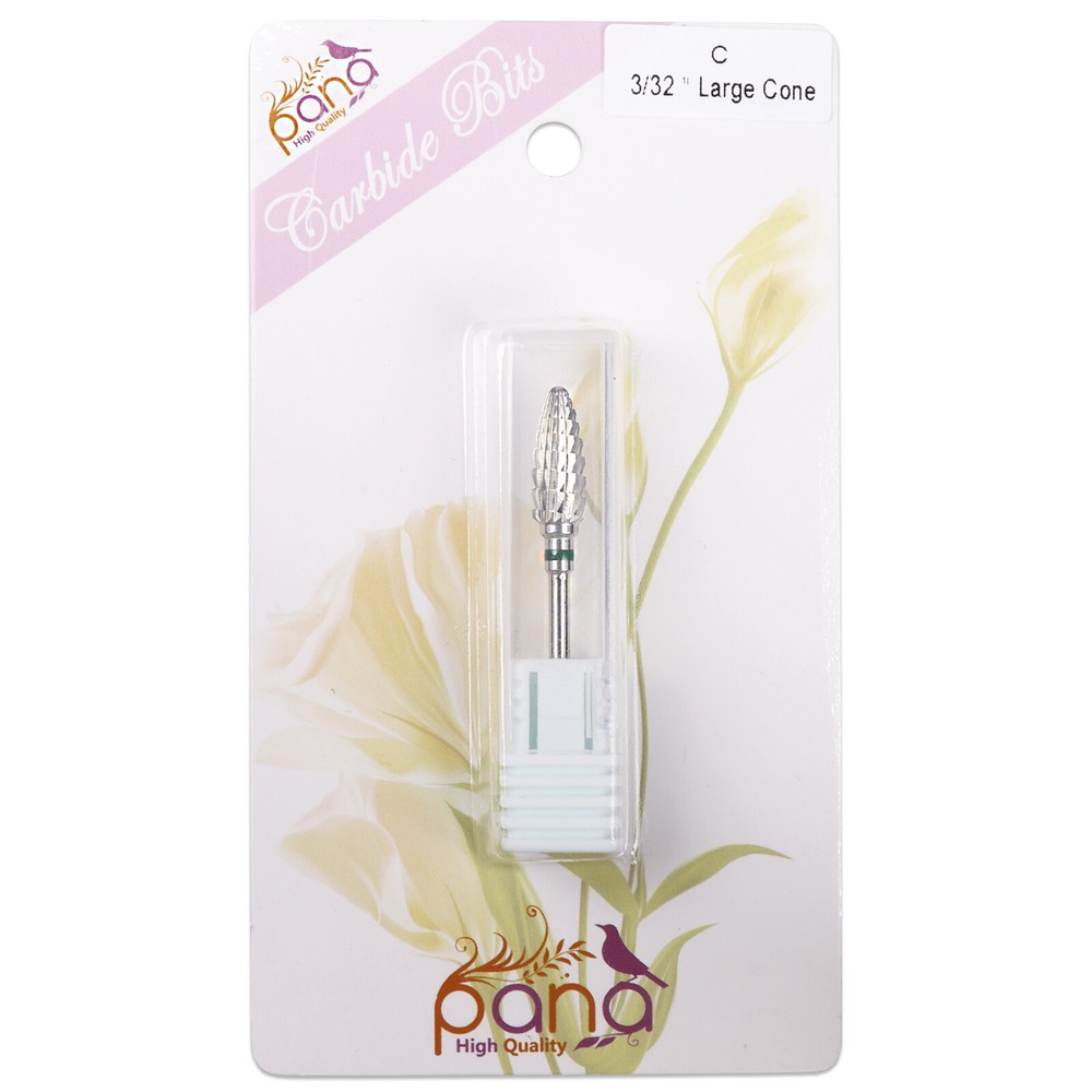 Professional Silver Large Cone Carbide Nail Drill Bit Coarse Grit