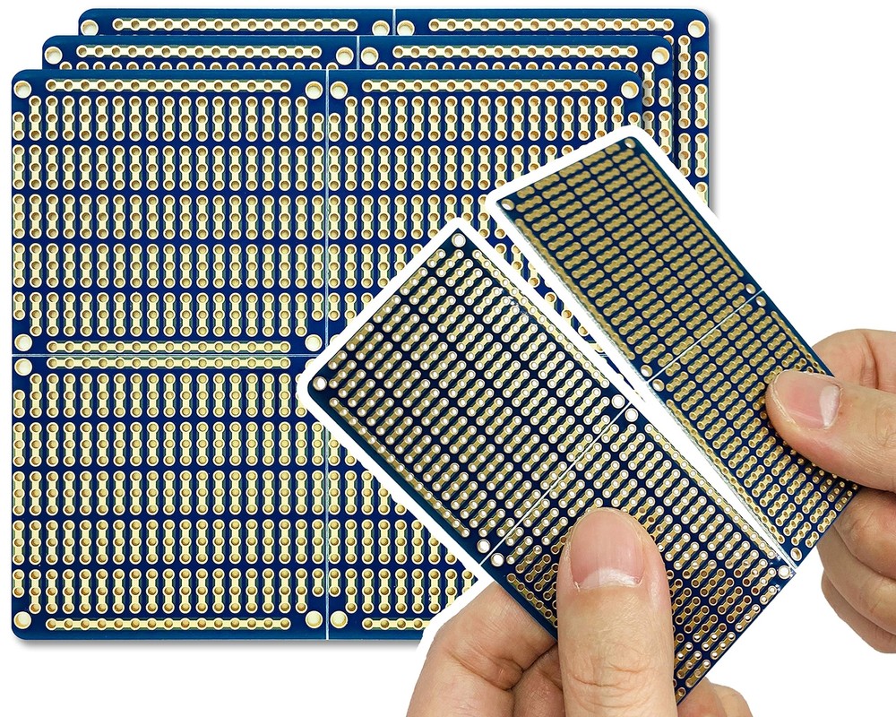 Snappable PCB Strip Board with Power Rails for Electronics Projects Compatibl...