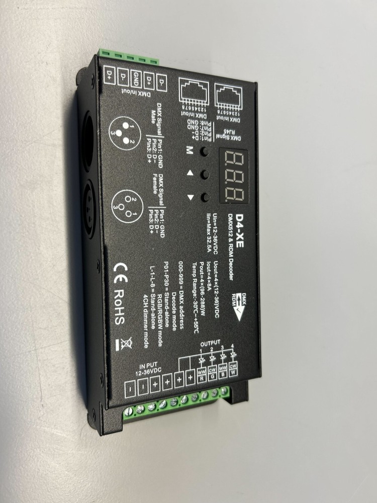 Novabright D4-XE DMX Decoder 4 Channel