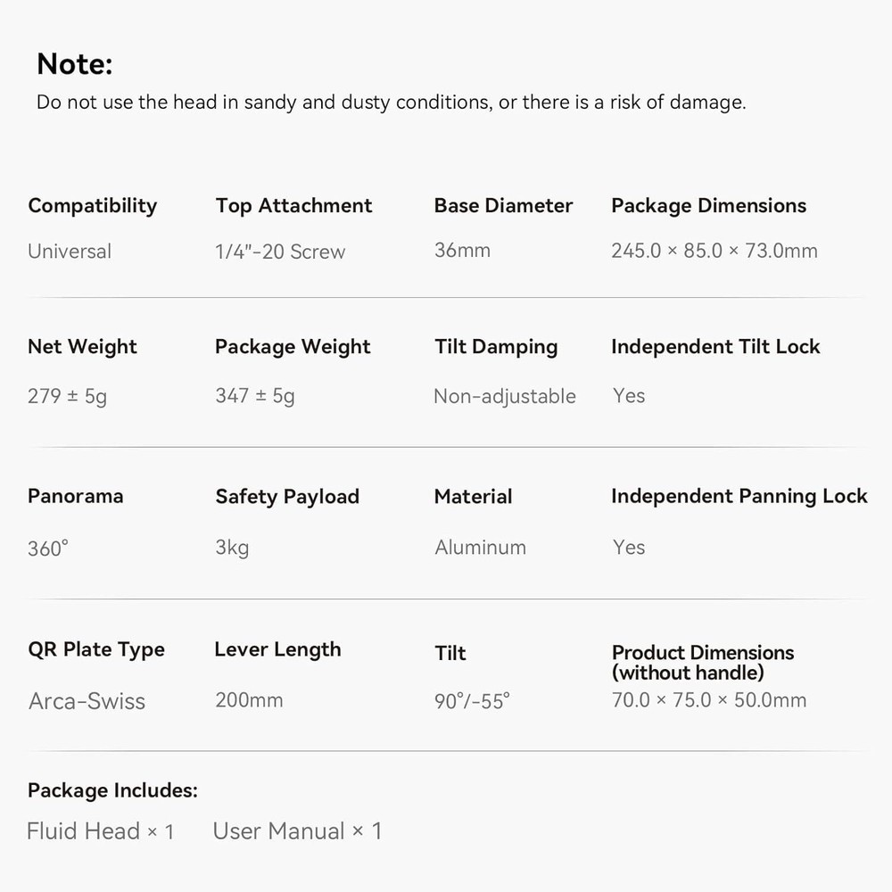 SmallRig Video Head Mount Plate CH10 3259B