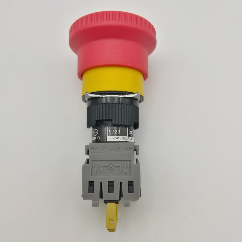 1PC AH165-2V 1NO1NC 16mm Emergency stop button switch