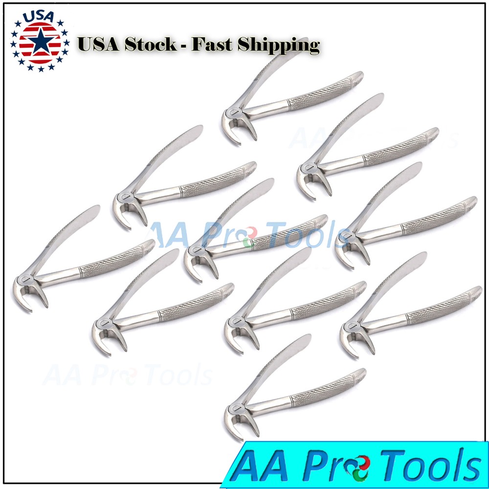 10 Pcs Dental Extracting Forceps # 33 for Lower Roots, Extraction Instruments