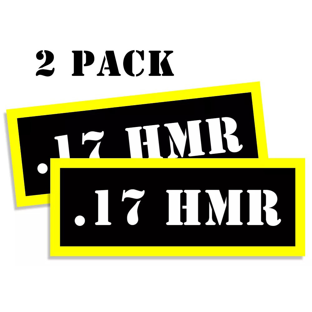 17 HMR Ammo Can label Stickers Decal Ammunition (2 pack)