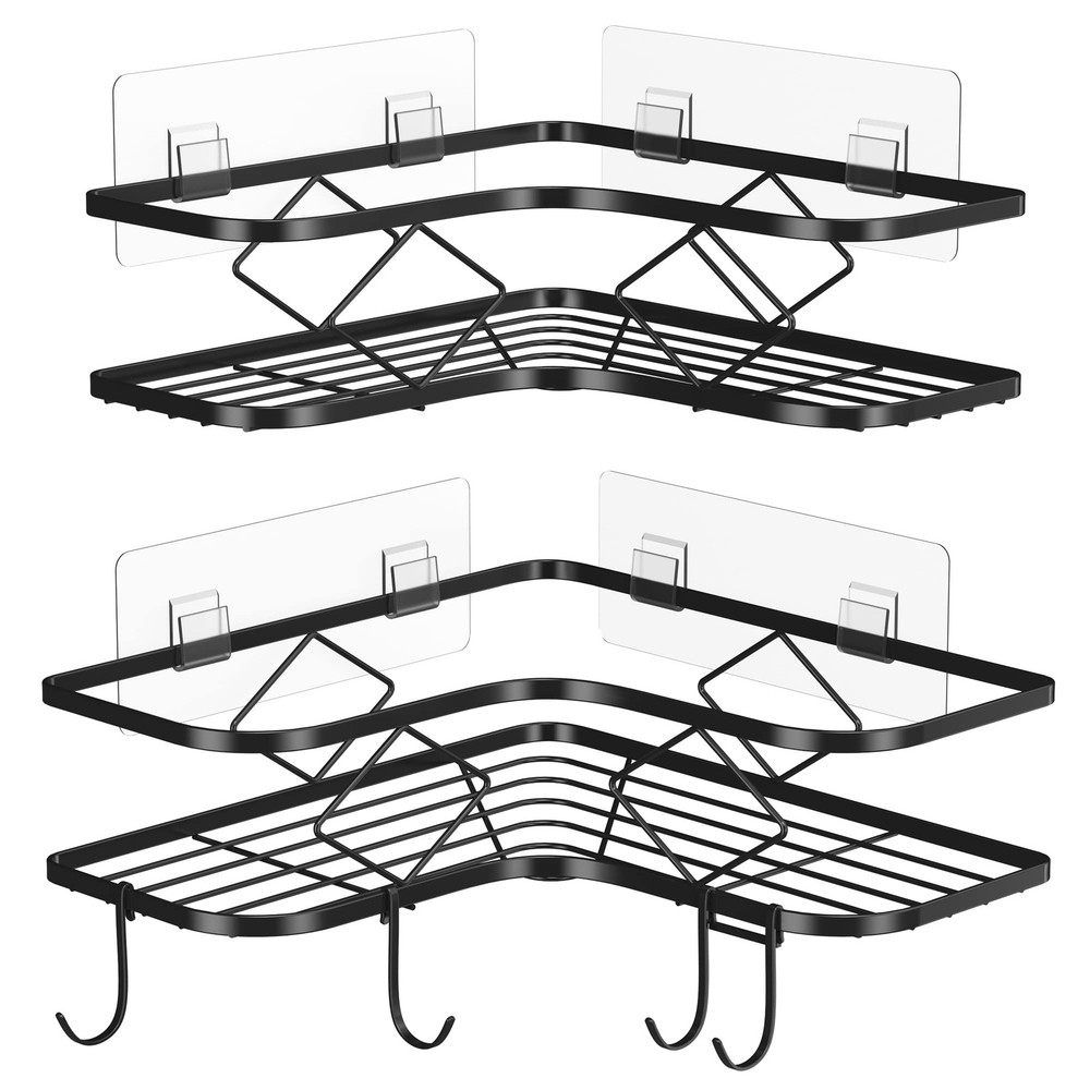 Shower Caddy, 2 Pack Corner Organizer Shelf, Rustproof Wall Mount Shower Stor...