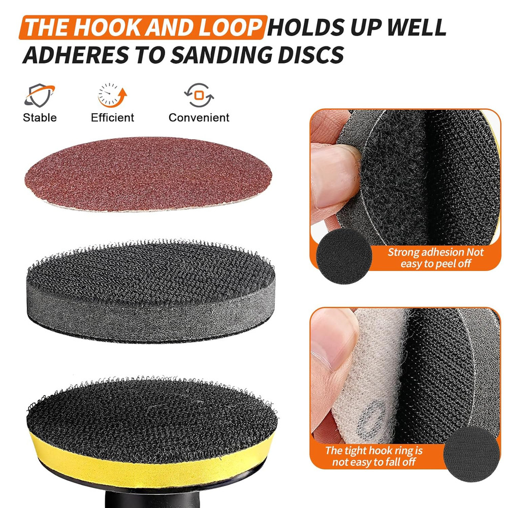 3 Inch (75Mm) Soft Foam Interface Sponge Pad 10 Pack 3" Hook and Loop Replacemen