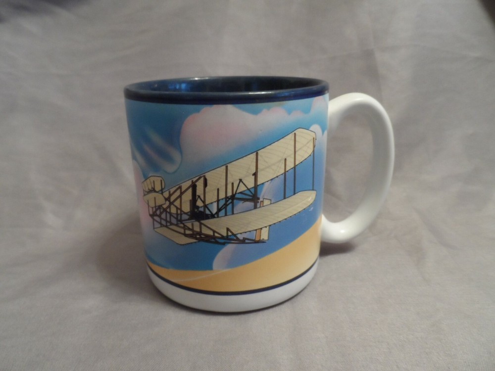 1988 Smithsonian Institution Famous Flight Mug  WRIGHT FLYER  Wright Brothers