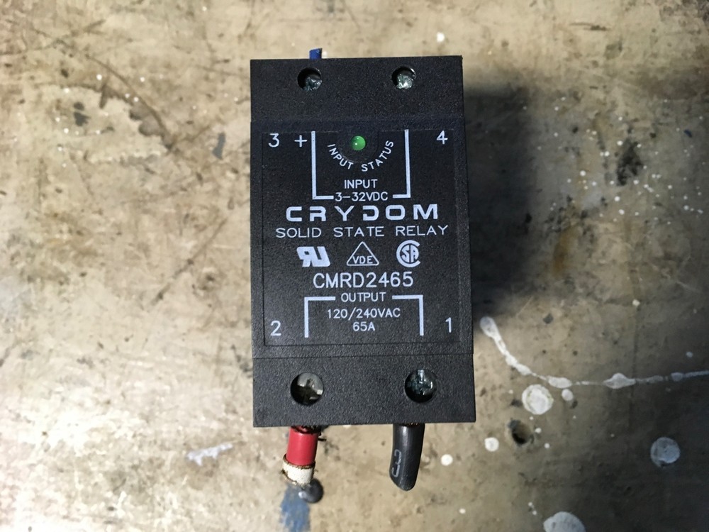CRYDOM Solid State Relay #CMRD2465, input-3-32vdc, output-120/250vac 65amp