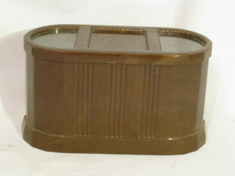 vintage Bakelite Cigarette holder container dispenser clear top automatic upside
