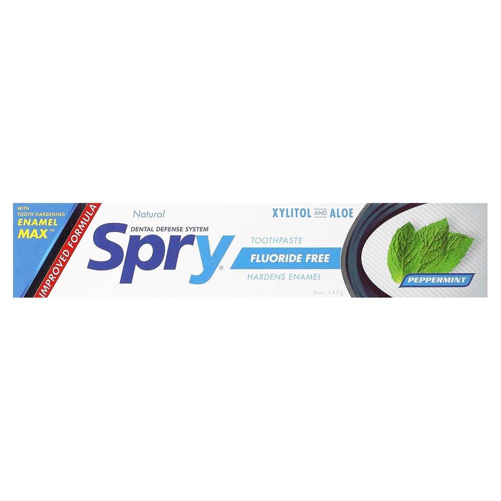 Spry Toothpaste, Fluoride Free, Peppermint, 5 oz (141 g)