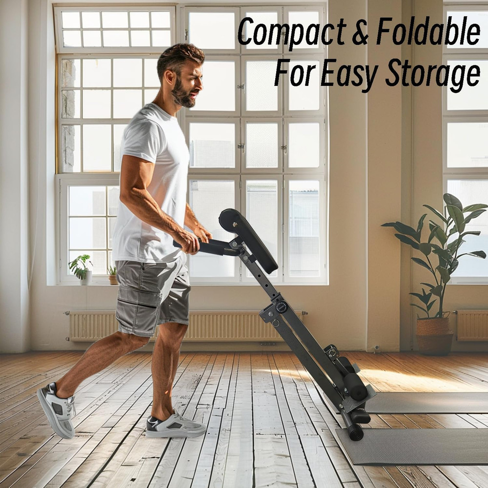 Hyperextension Roman Chair - Adjustable Bench Foldable Exercise Bench Back Exten
