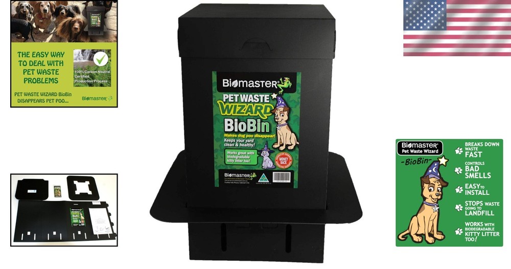 Pet Waste Wizard BioBin Composter - Dog Poop Digester System=
