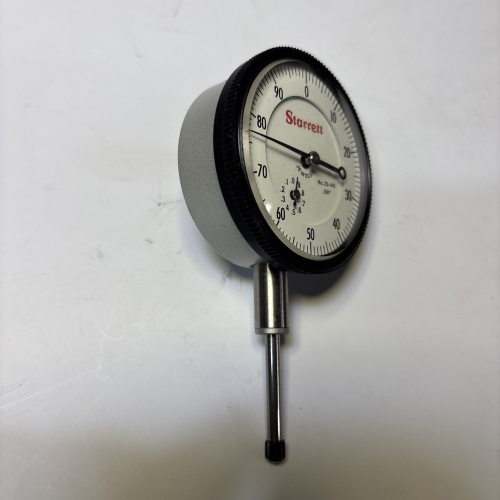Starrett 25-441J Dial Drop Indicator: 1" Range, 0-100 Reading