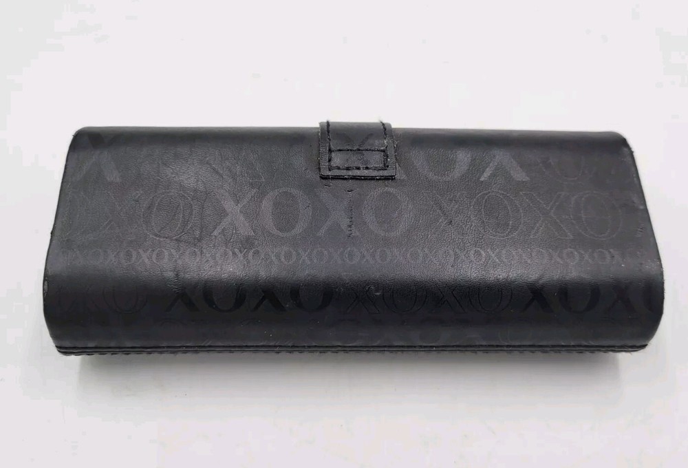 XOXO Sunglass Button Snap Stoage Holder Case Protector Black