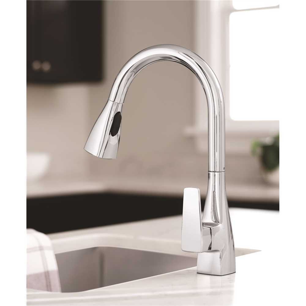 CLEVELAND FAUCET GROUP Slate Single-Handle Pull-Down Sprayer Kitchen Faucet with