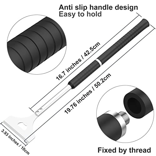 Extra Length Griddle Scraper,Griddle Cleaning Scraper with 16" 7 Handle,Heavy