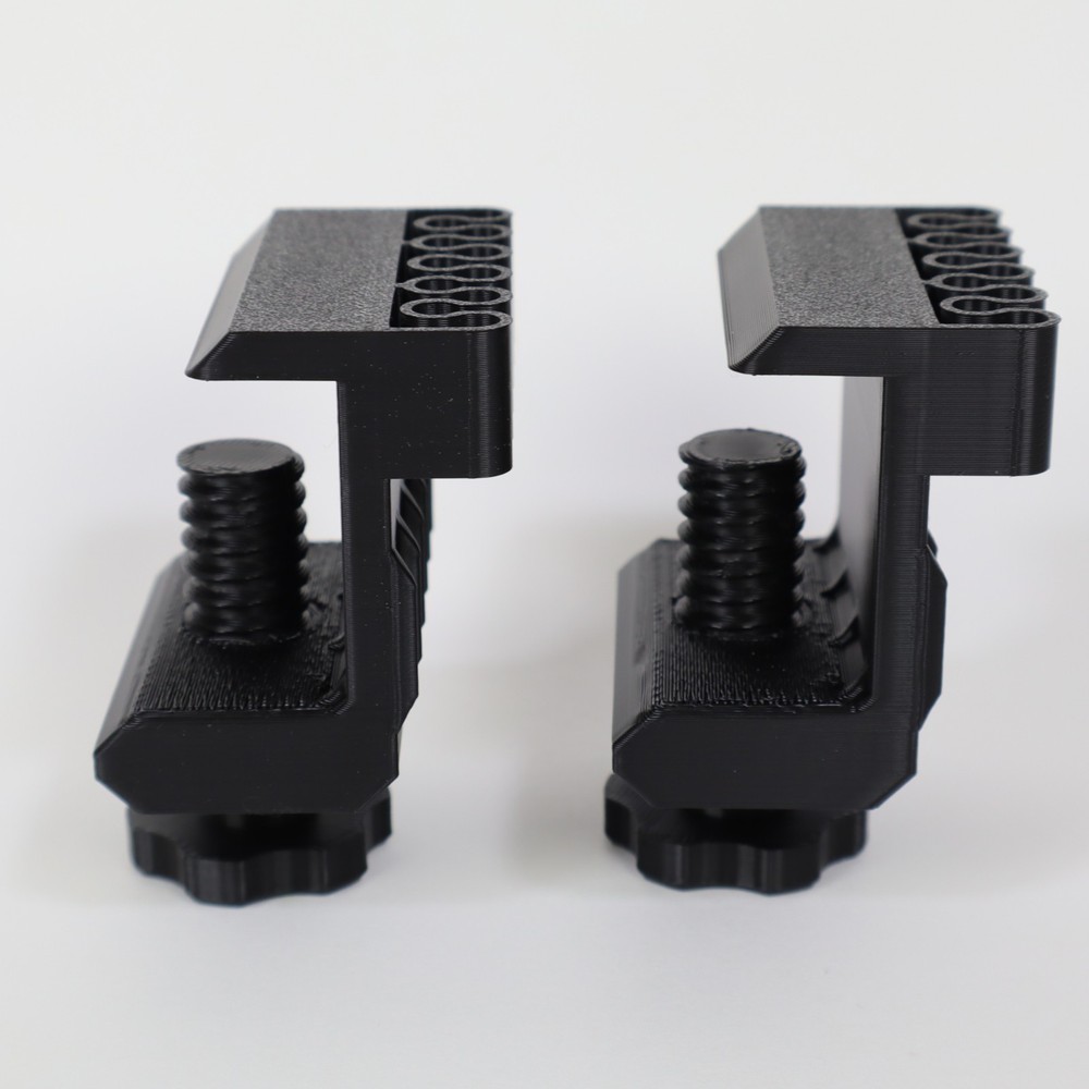 Table / Desk - USB Wire Adjustable Cable Clamp - Fits 5 Cables Each - 2 Pack