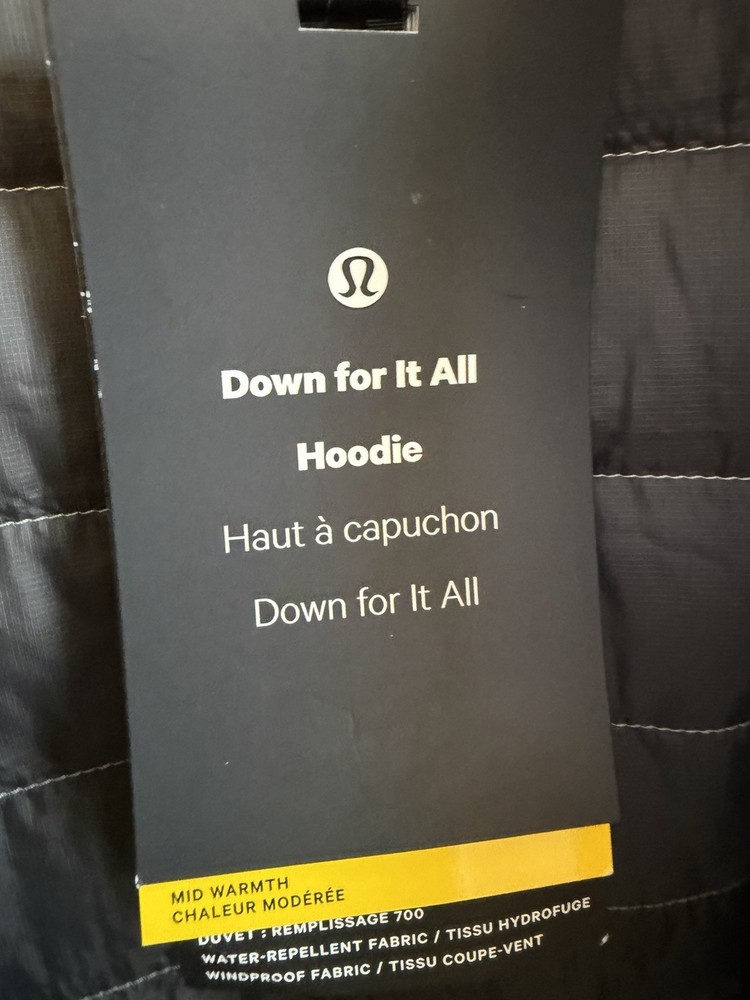 Size:M; lululemon down for it all hoodie