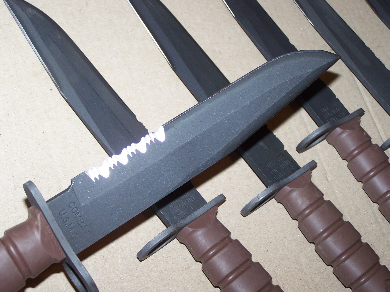 Vintage OKC3S Knife Marine Corps USMC Bayont & No Scabbard Ontario OKC-3S