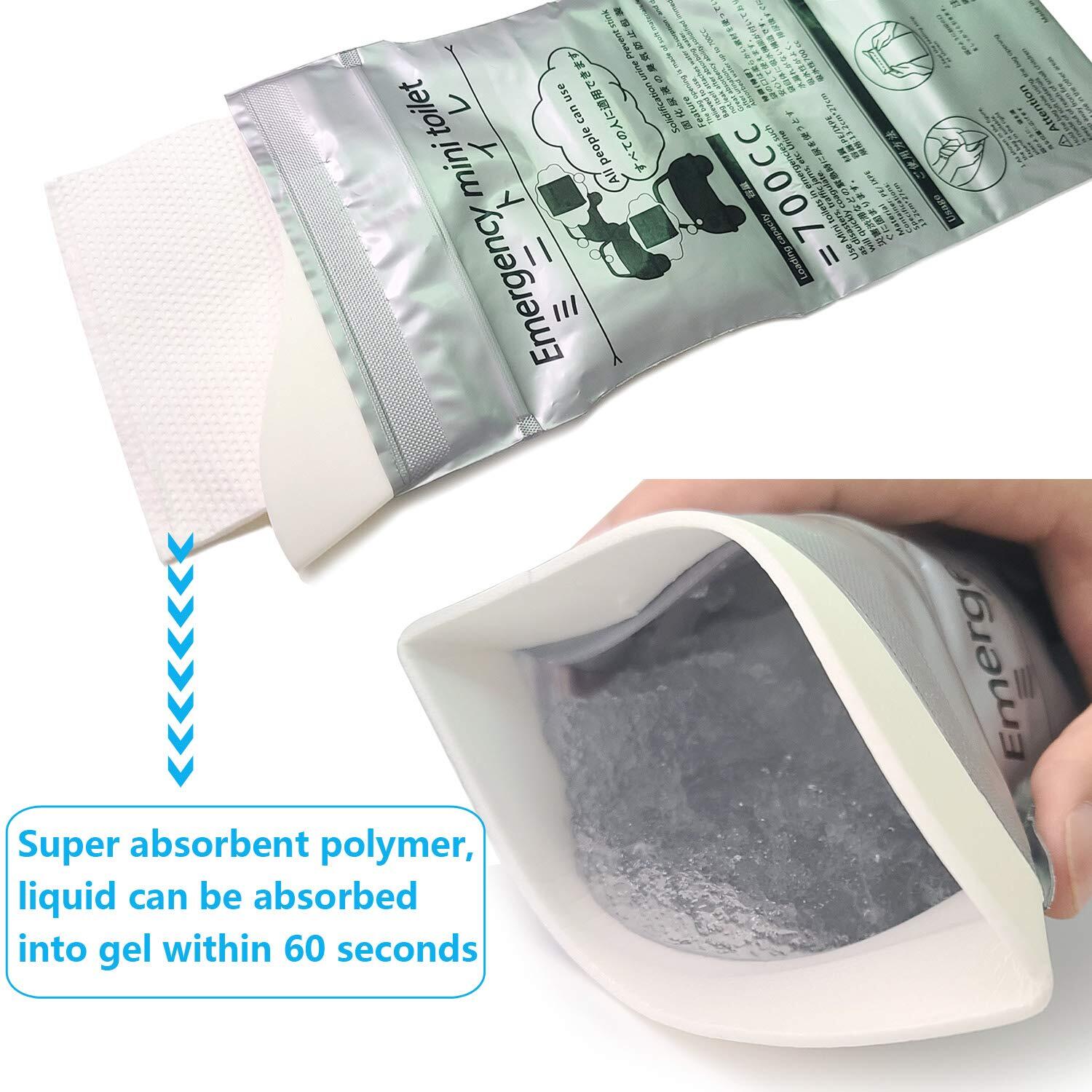 32 PCS Disposable Emergency Urinal Bag,Travel Pee Portable Camping Pee Bags