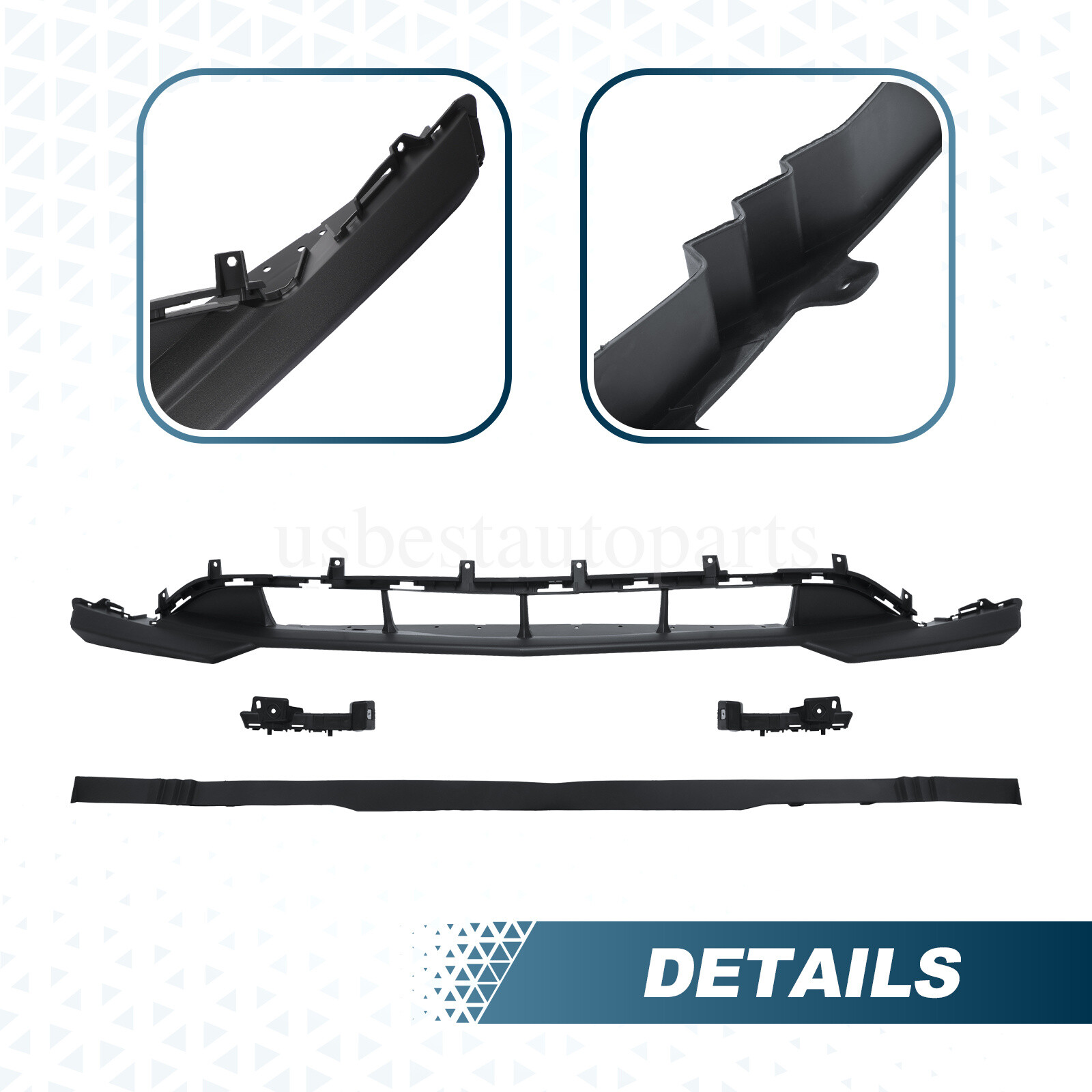 Front Bumper Cover w/ Valance Grill Grille Fog light Trim For Chevy Malibu 16-18