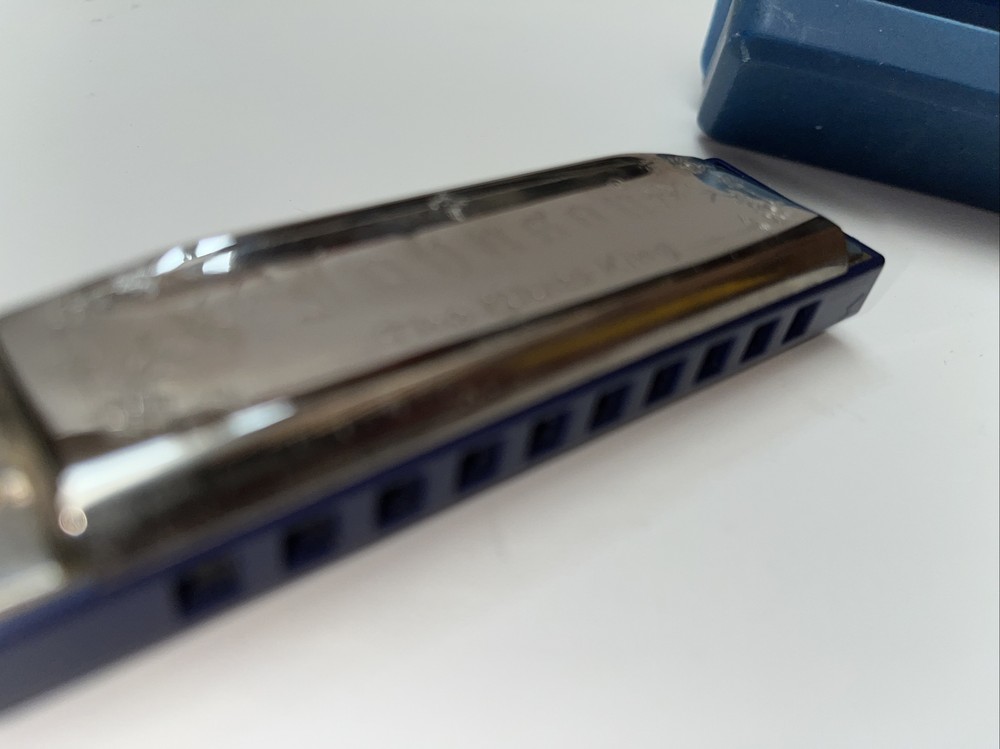 BLUES KING HARMONICA 10 HOLE Eb FLAT KEY CASE CLOTH STAGE STUDIO RECORDING