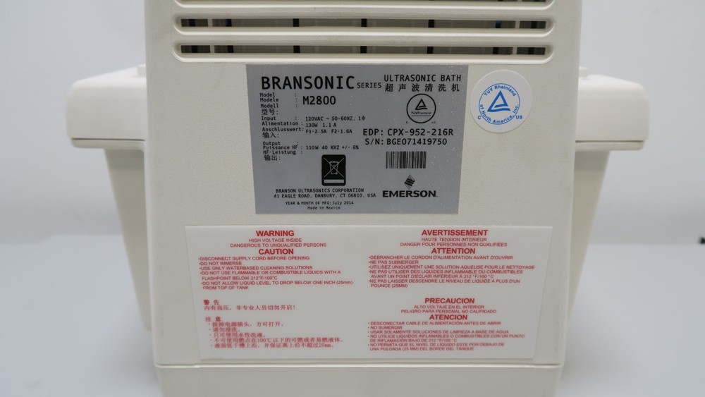 Branson M2800 Series Ultrasonic Cleaner