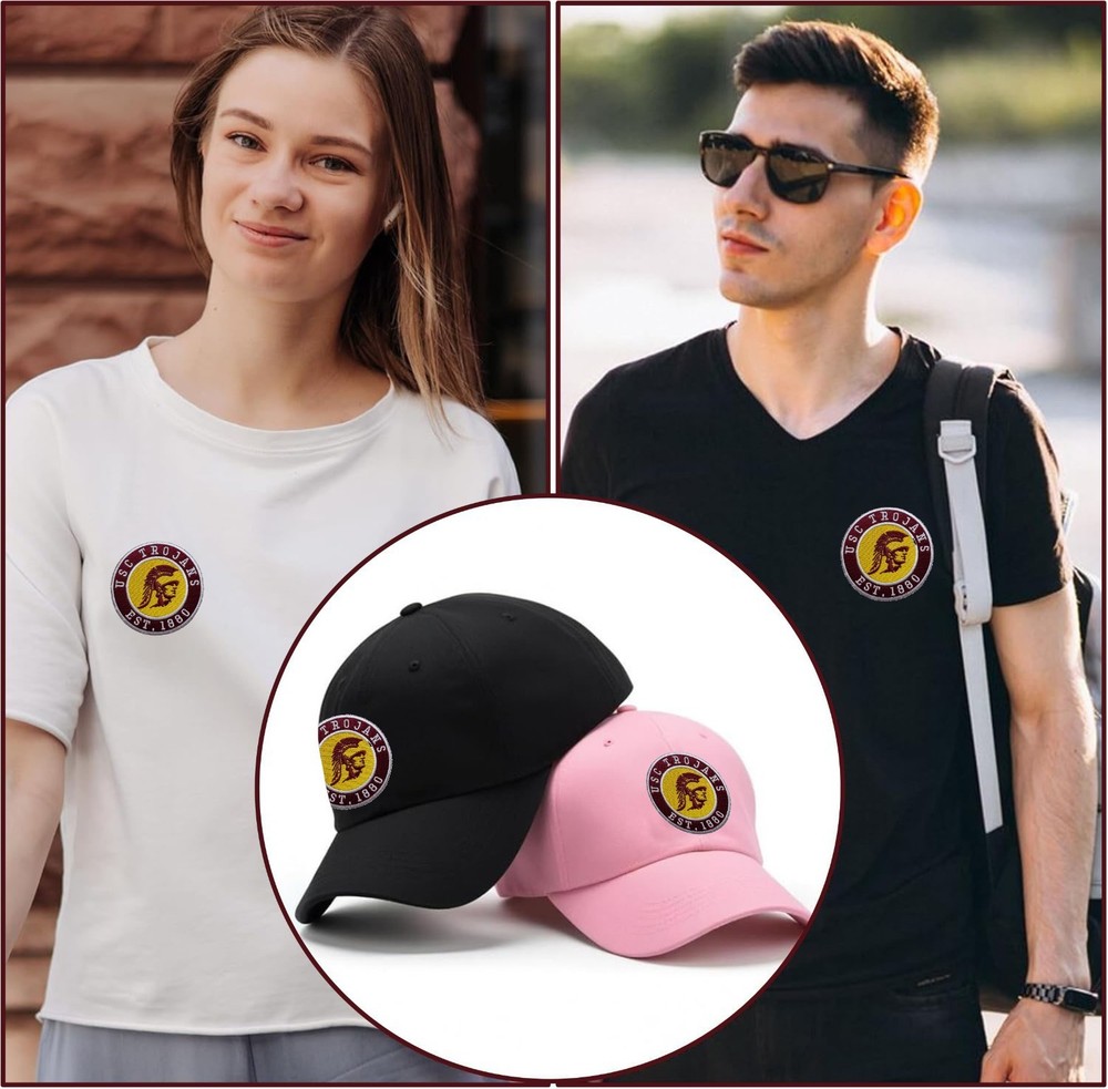 USC Trojans NCAA Team Logo Iron On Patch - Sew Patch - Embroidered Patch