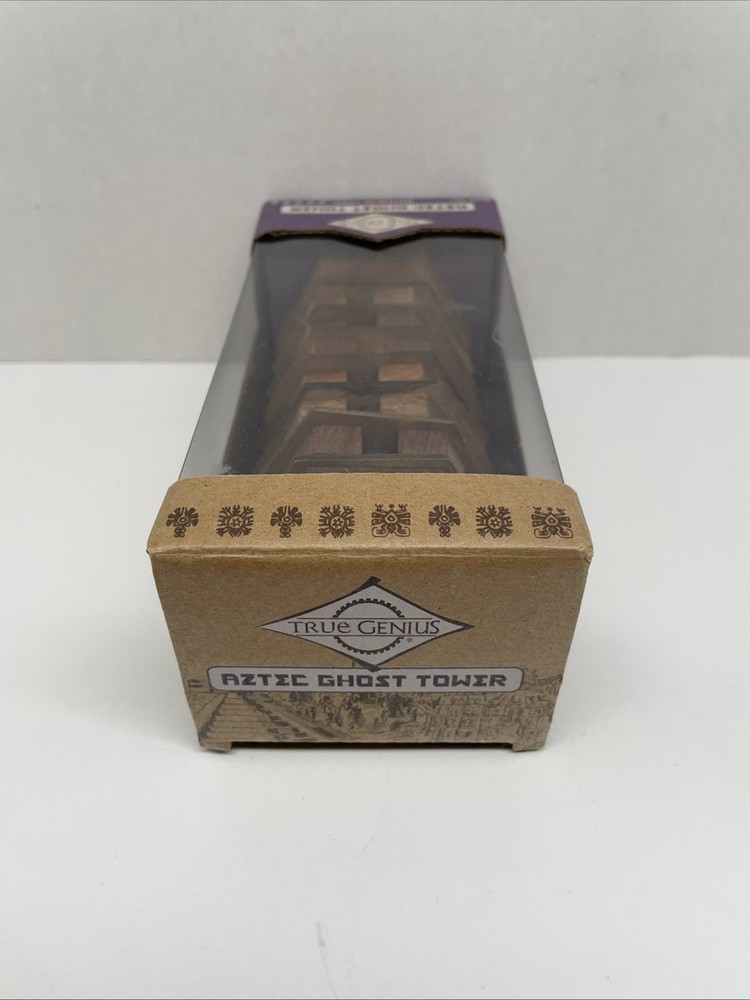 True Genius Aztec Ghost Tower Wood Brainteaser Puzzle Difficulty Level 5 NEW