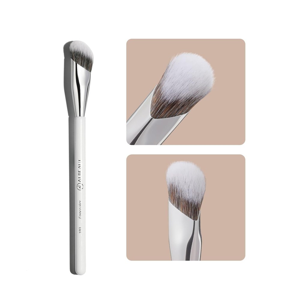 Concealer Brush, Angled Under Eye Makeup Small Foundation Precision Face
