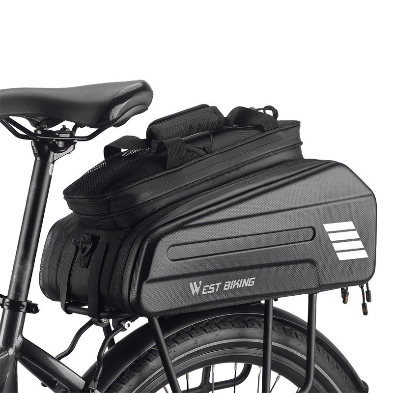 WEST BIKING E-Bike Battery Bicycle Pannier Waterproof Rear Rack Carrier Bag 20L