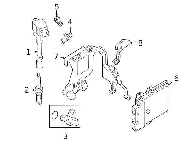 Genuine Nissan Engine Control Module (ECM) Bracket 23706-JA00A