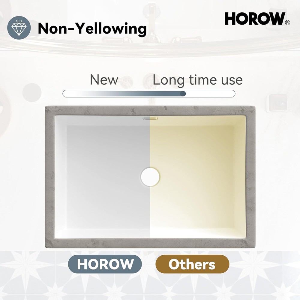 24 Inch Undermount Bathroom Sink Small Rectangle White Ceramic with Overflow