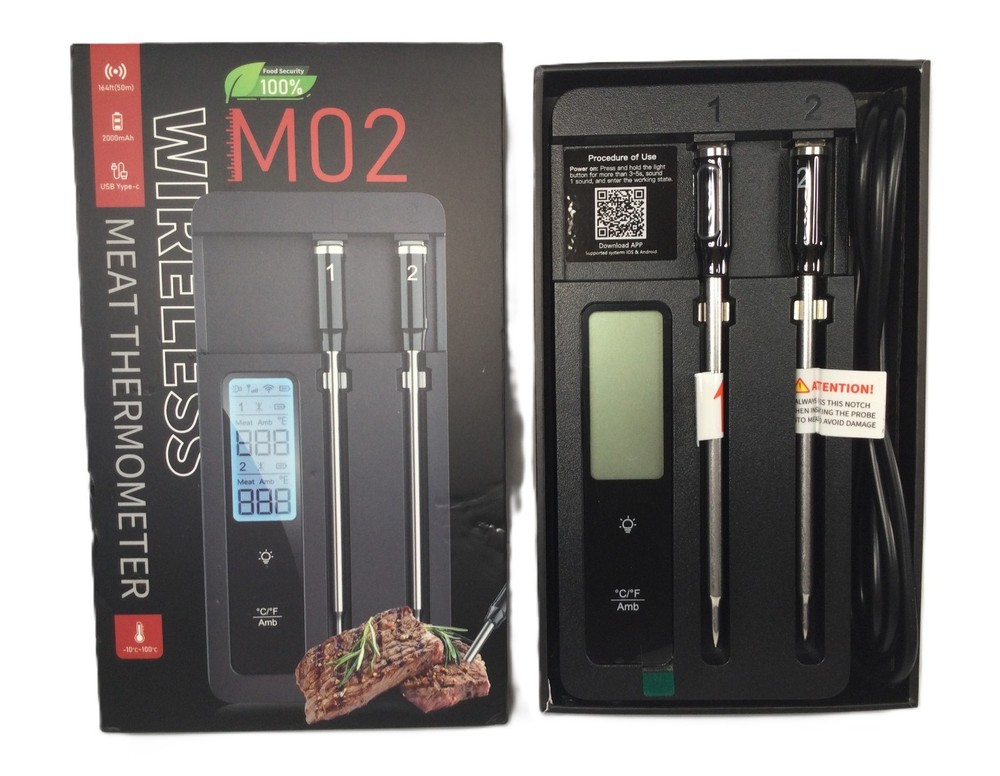 Smart Wireless Meat Thermometer with Dual Probes Advanced Bluetooth Cooking