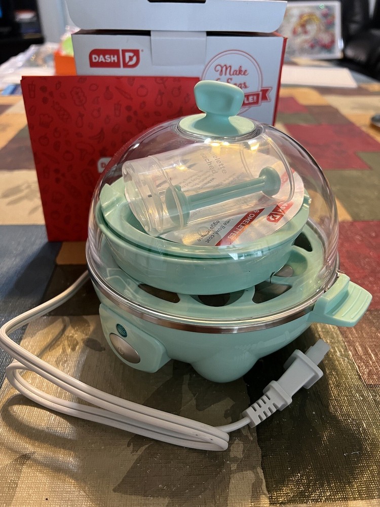 Dash Rapid 6 Egg Cooker Light Blue Make Breakfast Fast Poached Boiled Deviled