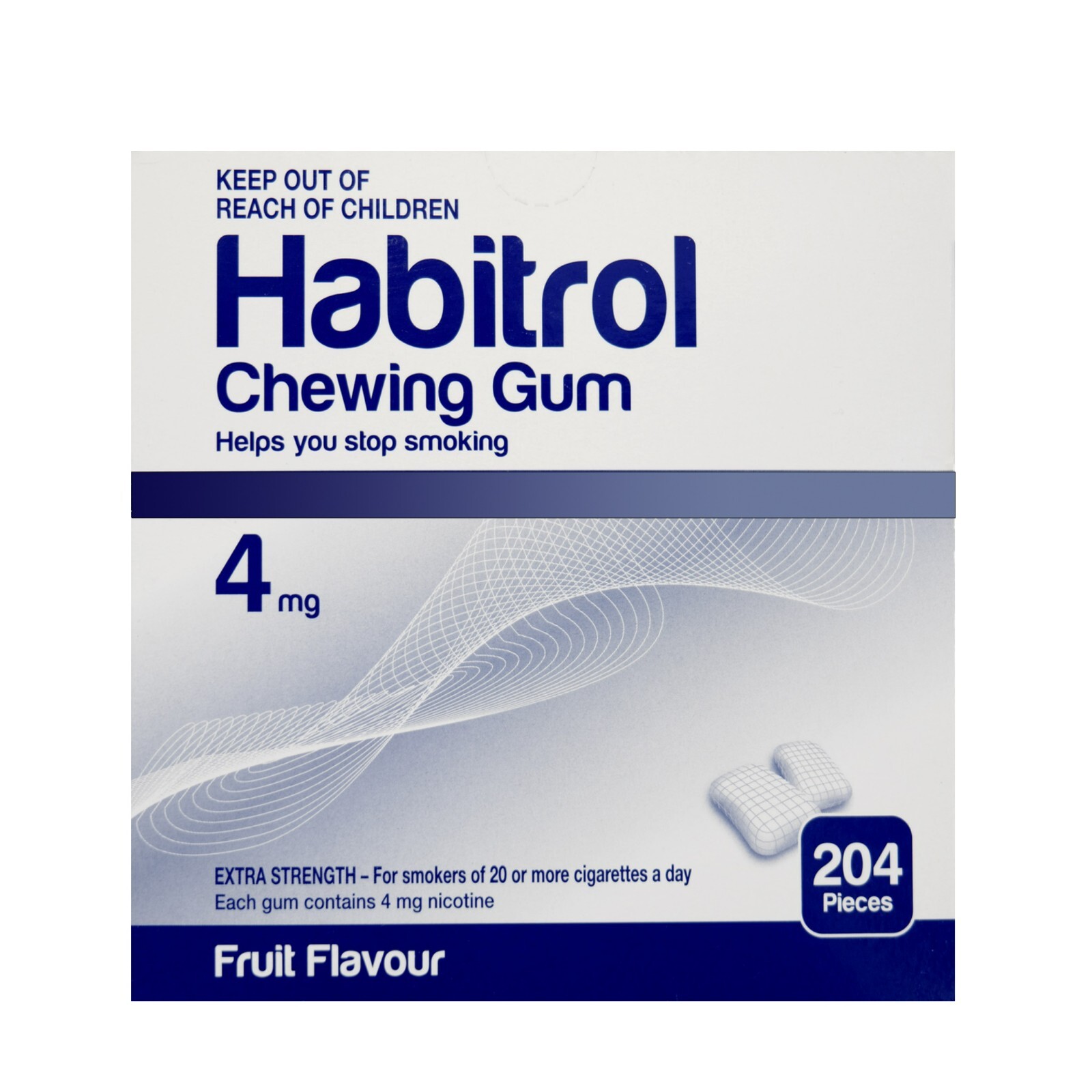 Habitrol Nicotine Gum 4mg FRUIT (816 Total Pieces, 4 Bulk Boxes) 01/2025 NEW