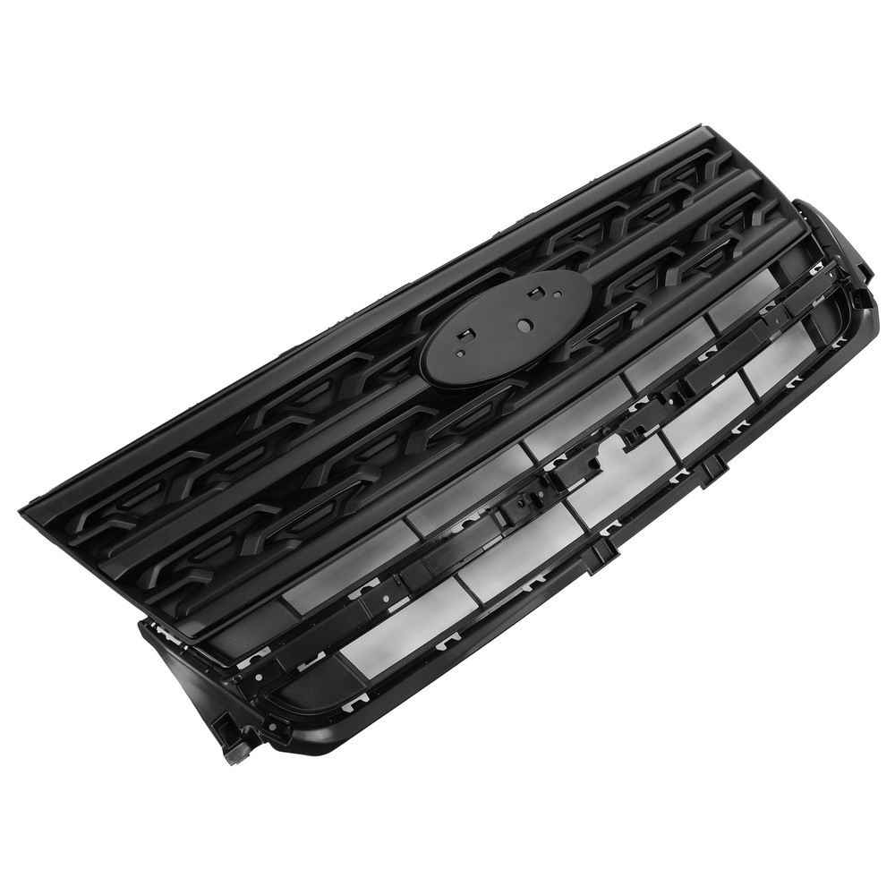 For Ford Explorer 2018-2019 Black Front Bumper Upper Grille Black ABS Painted