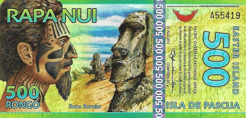 Banknote Novelty 2012 Easter Island 500 Rongo UNC