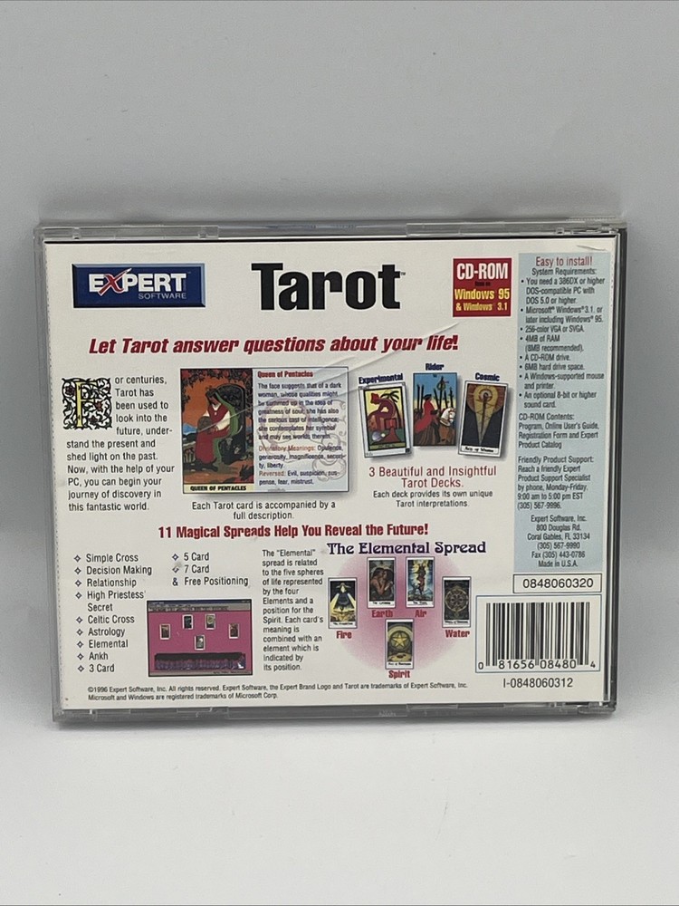 Tarot PC CD-ROM Expert Software Windows 1996 Vintage